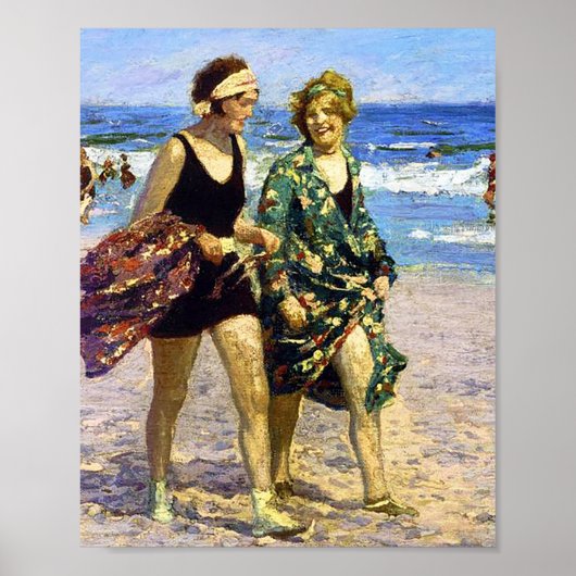 Vrouwen in het Zee Edward Henry Potthast Poster (Voorkant)