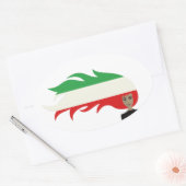 Vrouwen in Iran vechten voor vrijheid, Ovale Sticker (Envelop)