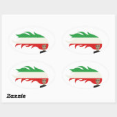 Vrouwen in Iran vechten voor vrijheid, Ovale Sticker (Vel)