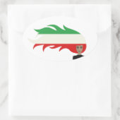 Vrouwen in Iran vechten voor vrijheid, Ovale Sticker (Tas)