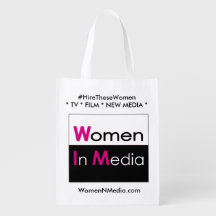 Vrouwen In Media EZ vouw boodschappentas - Wit