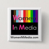 Vrouwen in Media Pin Vierkante Button 5,1 Cm (Voorkant)