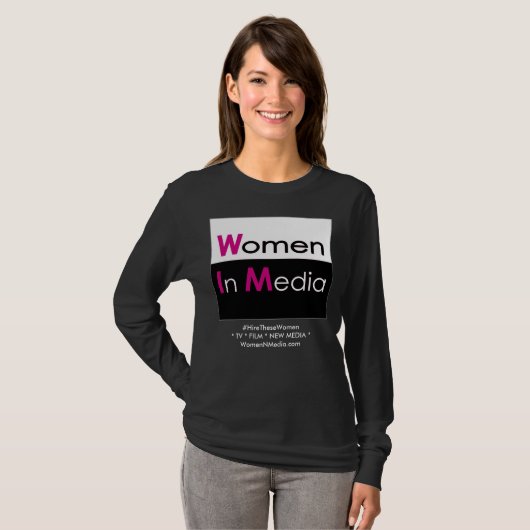 Vrouwen in Media Tee Shirt met lange mouwen (Voorkant volledig)
