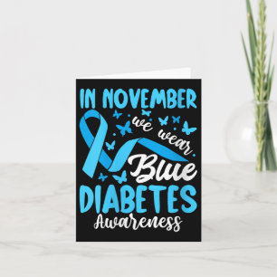 Vrouwen In November dragen we Blauwe Diabetesbewus Kaart