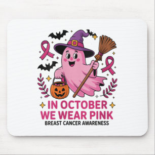 Vrouwen In Oktober Draag We NK Ghost Witch Breast Muismat