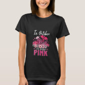 Vrouwen In Oktober Draag we Roze Verpleegster Leve T-shirt (Voorkant)