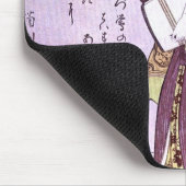 Vrouwen in Paarse  Japanse kunst Mousepad Muismat (Hoek)