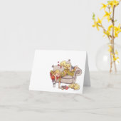 Vrouwen in rust Notecard Kaart (Gele Bloem)