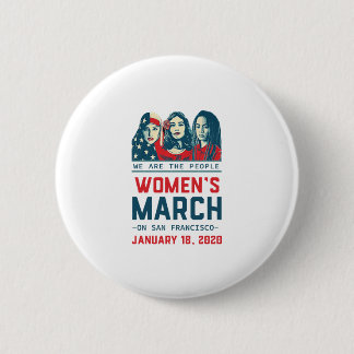 Vrouwen in San Francisco mars 2020 Ronde Button 5,7 Cm