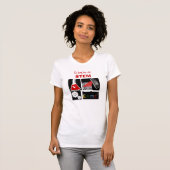 Vrouwen in Stem Black en Red T-shirt (Voorkant volledig)