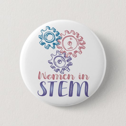 Vrouwen in STEM Ronde Button 5,7 Cm (Voorkant)
