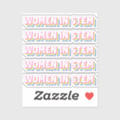 Vrouwen in STEM sticker (Vel)