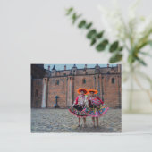 Vrouwen in traditionele kleding, Cusco, Peru Briefkaart (Staand voorkant)