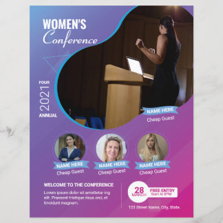 Vrouwen in Zakelijke Conferentie Evenement Flyer