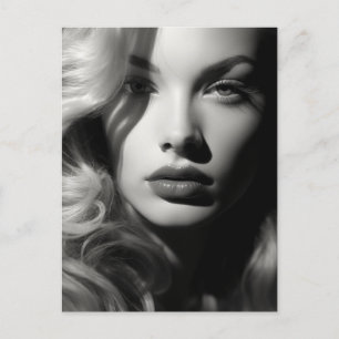 Vrouwen in zwart-wit briefkaart