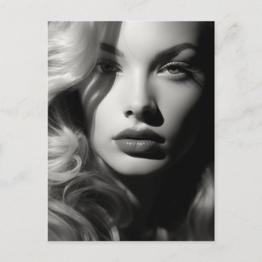 Vrouwen in zwart-wit briefkaart (Voorkant)