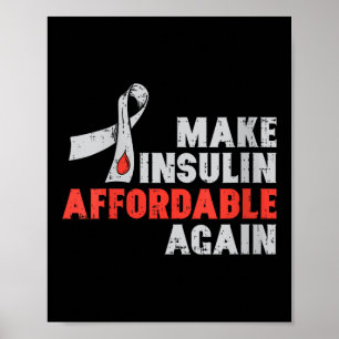 Vrouwen Insulinetherapie Diabetes Awareness Blood  Poster