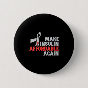 Vrouwen Insulinetherapie Diabetes Awareness Blood Ronde Button 5,7 Cm