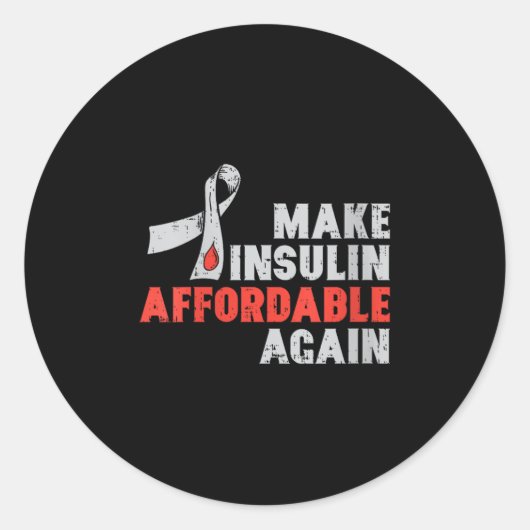 Vrouwen Insulinetherapie Diabetes Awareness Blood  Ronde Sticker (Voorkant)