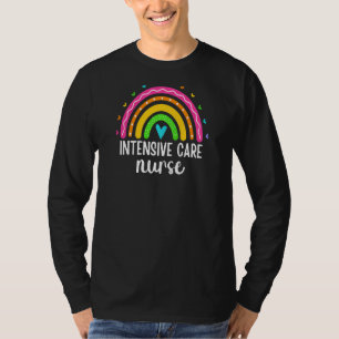 Vrouwen Intensive Care Verpleegkundige Rainbow Pri T-shirt