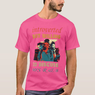 Vrouwen introvert maar bereid om 90s RB te besprek T-shirt