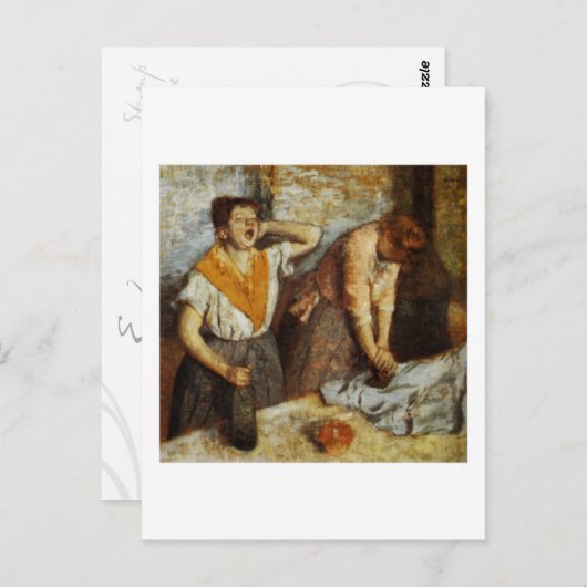 Vrouwen Ironing briefkaart (Voorkant / Achterkant)