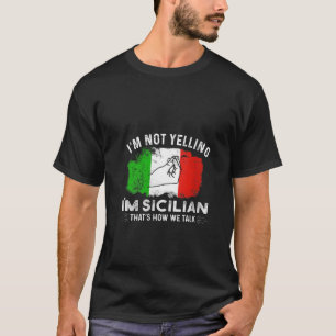 Vrouwen Italië Vlag Ik ben niet schreeuwen Ik ben T-shirt