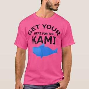 Vrouwen Japanse origami ontwerp en kleurrijke Kiri T-shirt