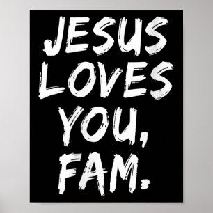 Vrouwen Jezus houdt van je Fam Christelijke gelovi Poster