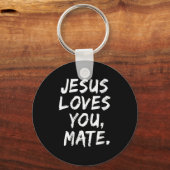 Vrouwen Jezus houdt van je partner Christelijke ge Sleutelhanger (Voorkant)