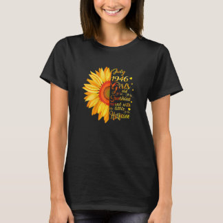 Vrouwen Juli Meisje 1946 76 jaar oud 76e verjaarda T-shirt