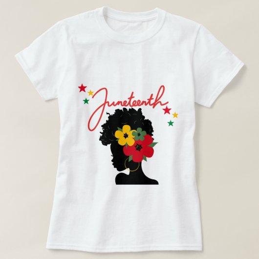 Vrouwen Juneteenth T-shirt (Design voorkant)