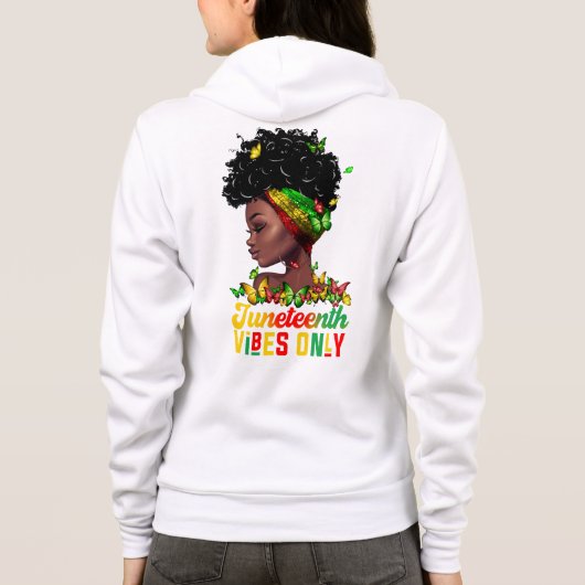 Vrouwen Juneteenth Vibes Hoodie (Achterkant)