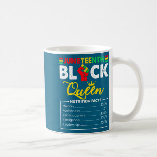 Vrouwen juneteenth zwart afrikaans koningin voedin koffiemok
