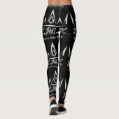 Vrouwen K.M.K. Zwarte Leggings (Achterkant)