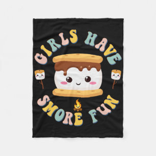 Vrouwen Kamperen Kawaii Smores Meisjes Hebben S'mo Fleece Deken