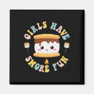Vrouwen Kamperen Kawaii Smores Meisjes Hebben S'mo Magneet
