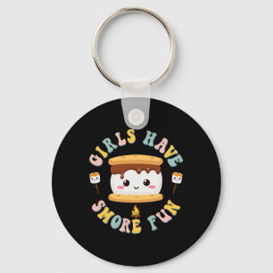 Vrouwen Kamperen Kawaii Smores Meisjes Hebben S'mo Sleutelhanger