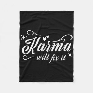 Vrouwen Karma Zorgt Ervoor - Spirituele Motivatie Fleece Deken