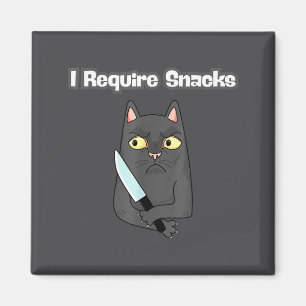 Vrouwen Kat Meme Vereisen Snacks Magneet