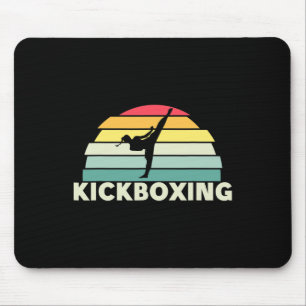 Vrouwen Kickboksen Vechtkunst Retro Karate Meisjes Muismat