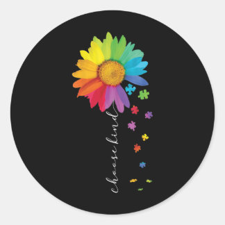Vrouwen kiezen voor een soort autisme-bewustzijn R Ronde Sticker