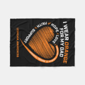 Vrouwen Kinder Ik Draag Sinaasappel voor mijn vade Fleece Deken (Voorkant (Horizontaal))