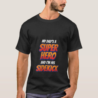 Vrouwen Kinder mijn vader is mijn superheld jongen T-shirt