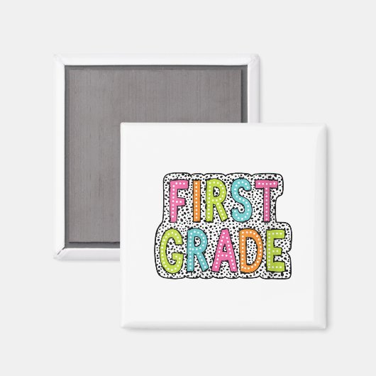 Vrouwen Kleurrijke Eerste Klasse Leraar Waardering Magneet (Voorkant / Achterkant)