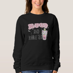 Vrouwen Korea Pop Muziek Bubble Tea Cat Tiener Mei Trui