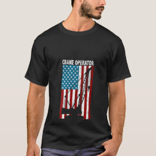 Vrouwen Kraanmachinist Hijshaak Patriottisch Ameri T-shirt
