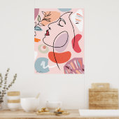 Vrouwen krijgen een gezicht poster (Keuken)