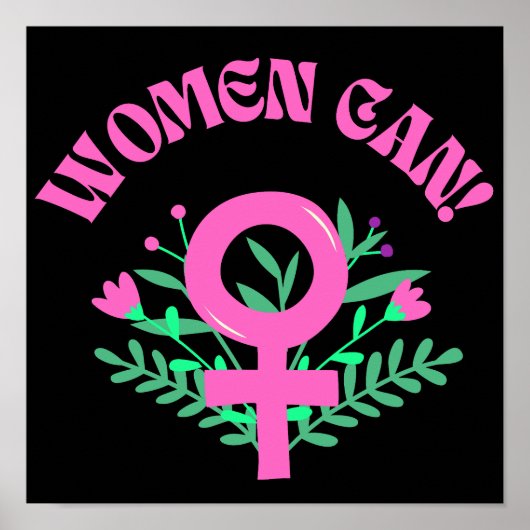 Vrouwen kunnen feministisch zijn poster (Voorkant)