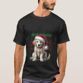 Vrouwen Labrador Retriever Kerst Lelijke Trui F T-shirt (Voorkant)